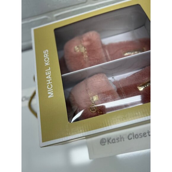 Michael Kors alexis open toe slip on slide sunset rose size 10 - Picture 3 of 4